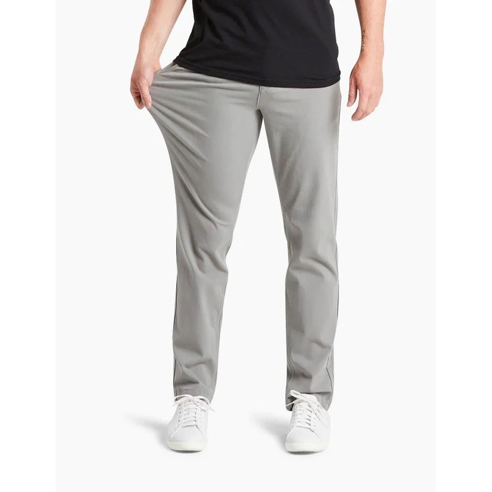 Mugsy Damens Mens Chino Pants Light Grey Stretch Casual Trousers 40x30